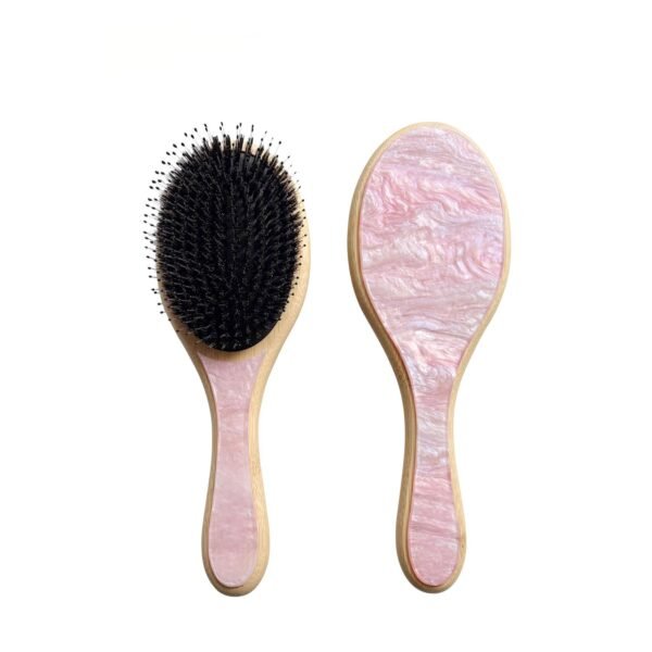 Luxury Cellulose Acetate & Bamboo Oval Brush