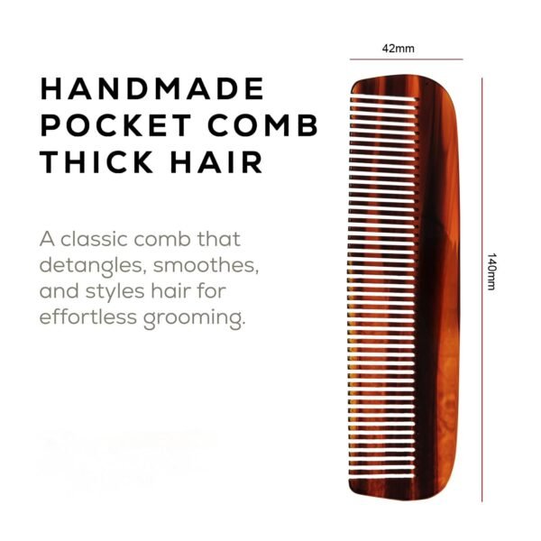 Handcraft Cellulose Acetate Fine Beard Comb