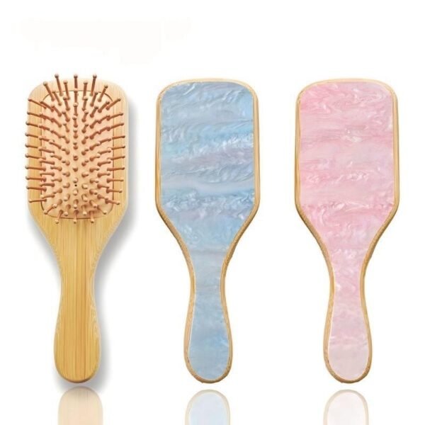 Cellulose Acetate Bamboo Mini Paddle Brush