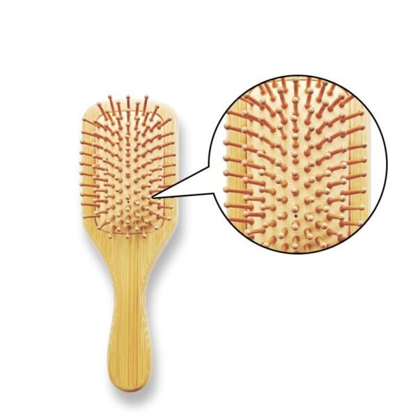 Cellulose Acetate Bamboo Mini Paddle Brush - Image 2