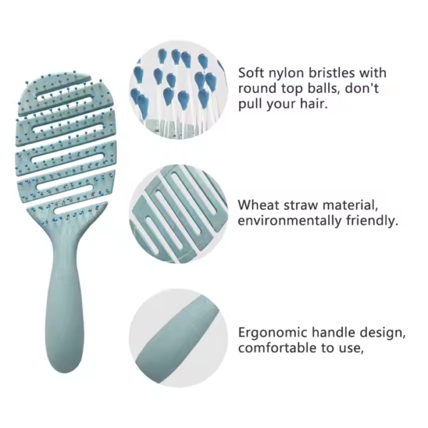 Eco-friendly Wheat Straw Detanging Brush - Image 3