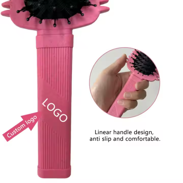 Eco-friendly Wheat Straw Styling Brush for Curly Hair - Image 2